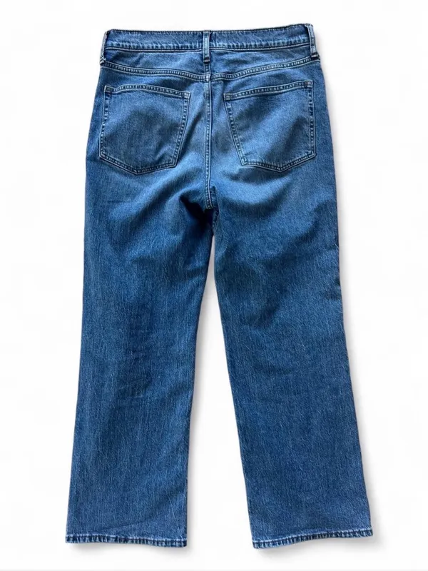 J.Crew Full Length Wide-Leg Jeans Button Fly Blue Size 30 - Image 2