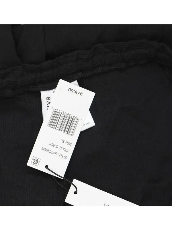 NWT Sanctuary Coastal Covers Crinkle Cotton Baggy Barrel Cargo Pants Black XL - Image 7