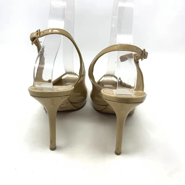 Jimmy Choo Patent Leather‎ Slingback Peep-Toe Platform Pumps Size 37 / US 7 - Image 6