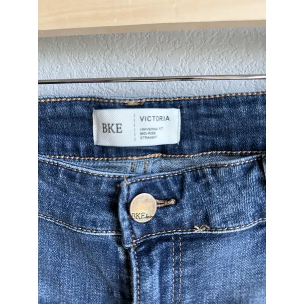BKE Victoria Mid Rise Skinny Jeans 32x32 Universal Fit Stretch Blue Denim Buckle - Image 6