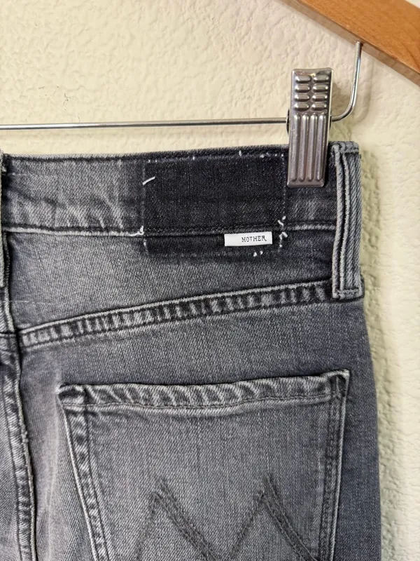 MOTHER‎ Superior The Rambler Zip Flood Outta Sight Jeans In Charcoal Womens 27 - Image 9