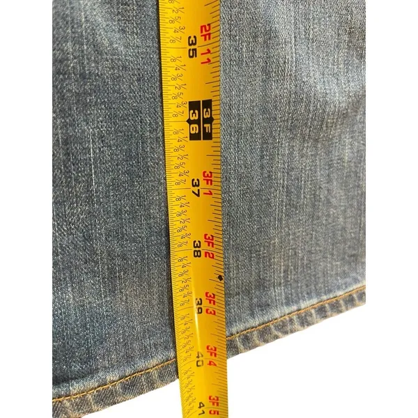 90s Y2K American Eagle Live Your Life Real Flare Distressed Denim Jeans 14 - Image 13