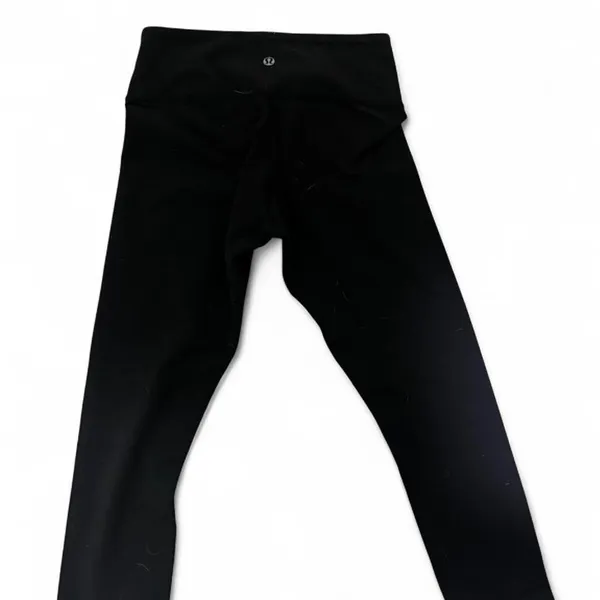Black Lululemon Cropped High Rise Leggings Size 2 - Image 2