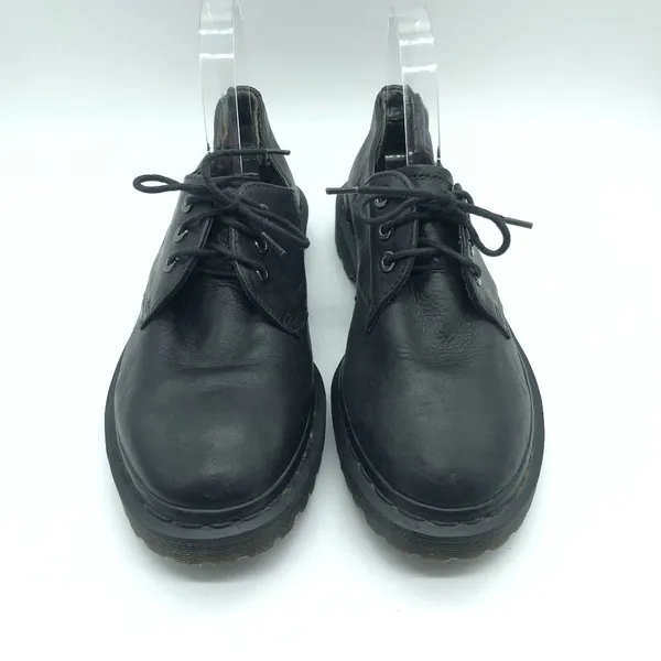 Dr. Martens Immanuel Loafers Lace Up Leather Black Mens 7 Womens 8 - Image 2