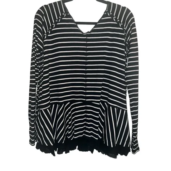 ✨Free People Tangerine Stripe Black Sz Small Top✨ - Image 8