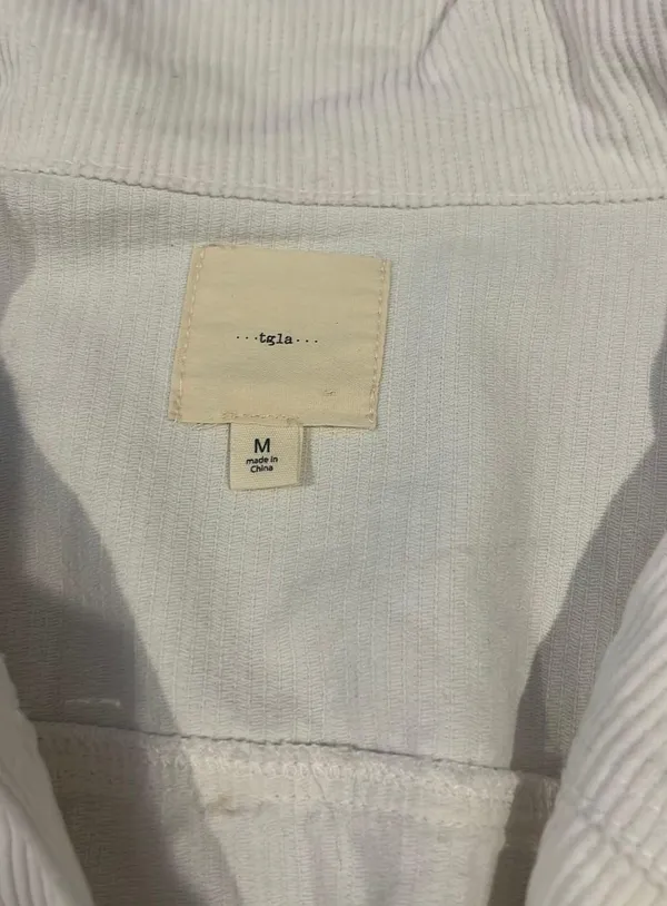 tgla corduroy jacket white Size M - Image 3