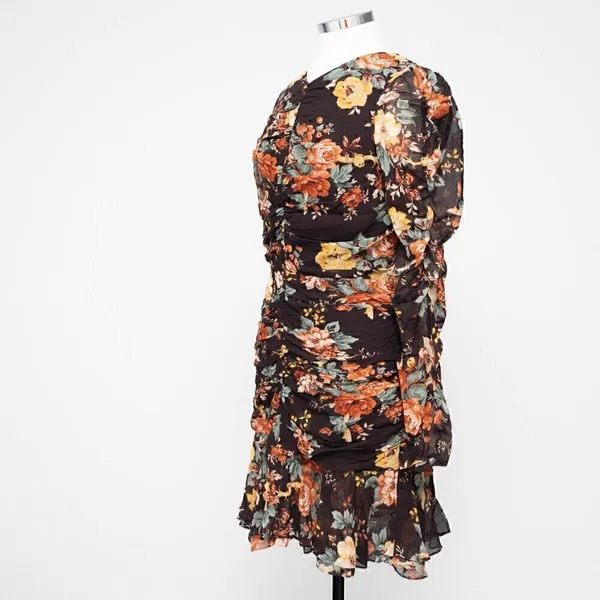 Veronica Beard. Hedera Silk Floral‎ Mini Dress. - Image 7