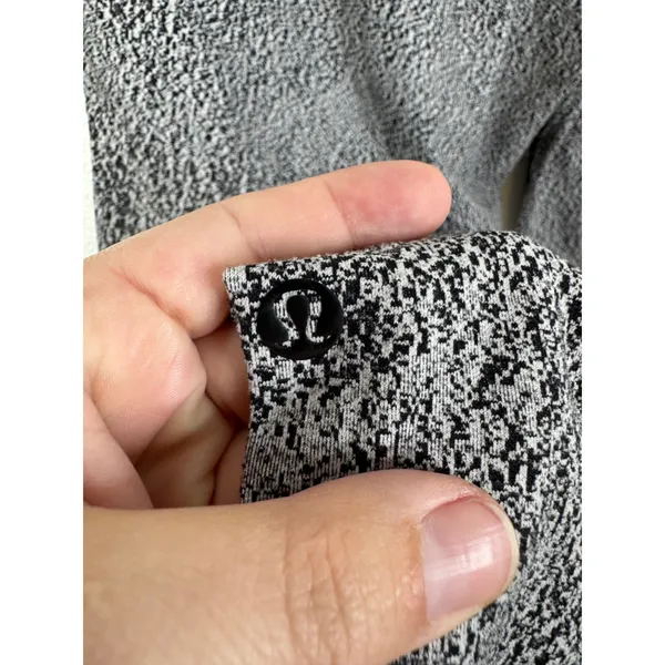Lululemon Pant 12 Black White Textured Crackle Print Trousers - Image 4