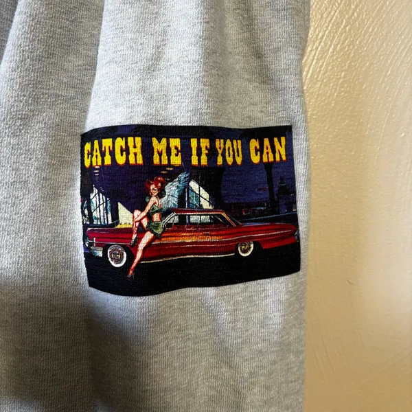 Boys Lie Sweatpant Heather‎ Ash Gray Heart Racer V2 Catch Me If You Can Small - Image 2