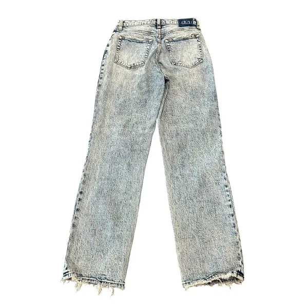 Abercrombie & Fitch The 90s Straight Ultra High Rise Acid Wash Jeans Distressed - Image 8