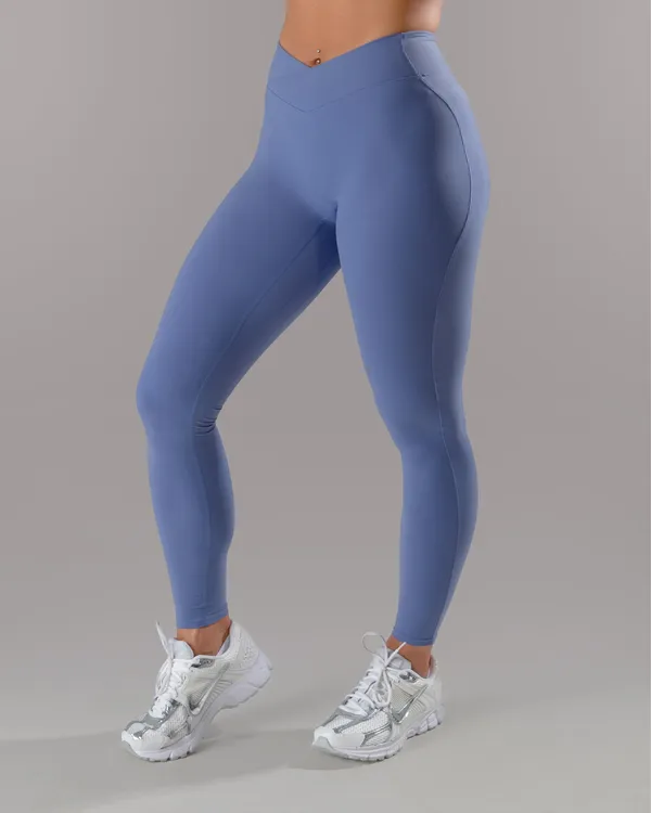 Alphalete Tenacity Mid Rise Athletic Leggings Blue Bonnet Small - Image 3