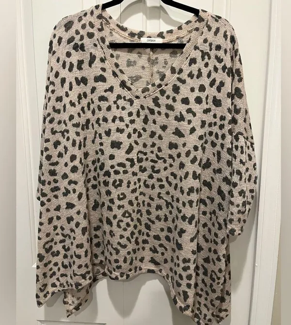 Cherish Leopard Print V-Neck Women's Top - Image 7