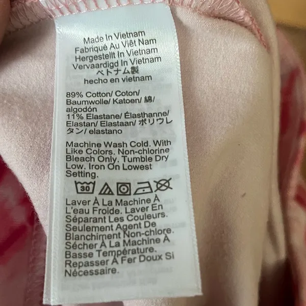 J. Crew Cropped pink tie dye Leggings size XL - Image 5
