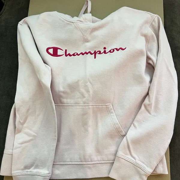 Champion Women's Light Pink Hoodie - Image 3
