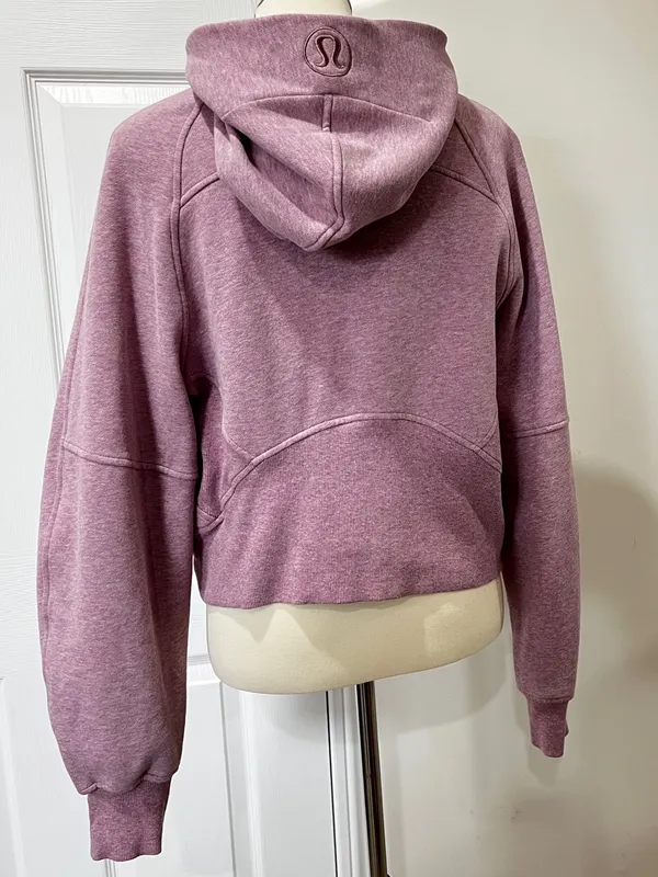 Lululemon Scuba Oversized Half-Zip Hoodie Heathered Pink Taupe Size XS/S Fleece - Image 3