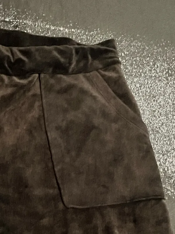 Womens XL 15/17 No Boundaries Black Velour Wide Leg Pants - Image 4