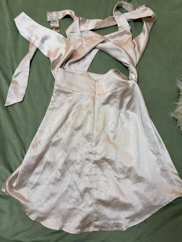 Hello Molly Mini Dress Champagne - Image 2