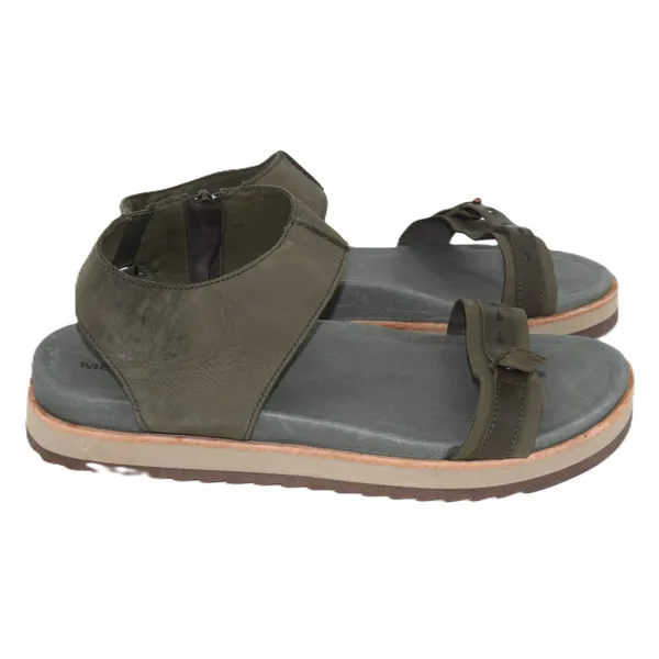 Merrell District‎ Mendi Backstrap Sandals Womens 8 Olive Green Good Leather Zip - Image 4