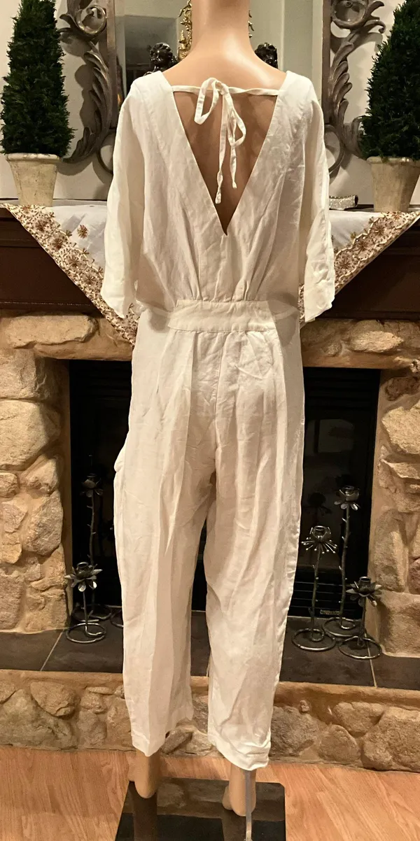 Shining Sun Tie Front Jumpsuit M - Image 7