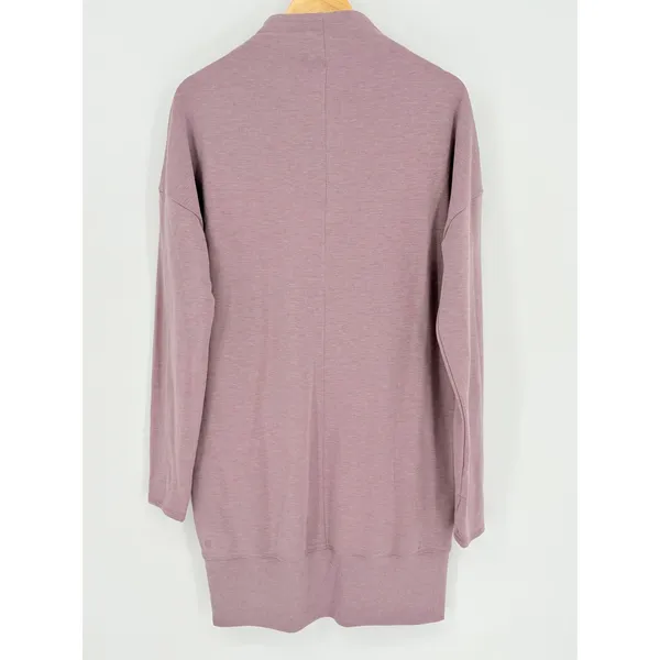 90 Degree by Reflex Tunic Sweatshirt‎ Womens Medium Rose Mock Neck Thumbhole - Image 5