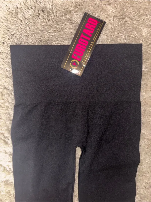 Eurotard Performance Dancewear High-Waist Black Leggings - Image 4