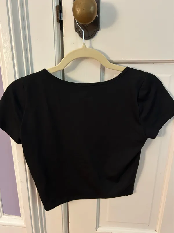 Black Hollister Square Neck Top - Image 3