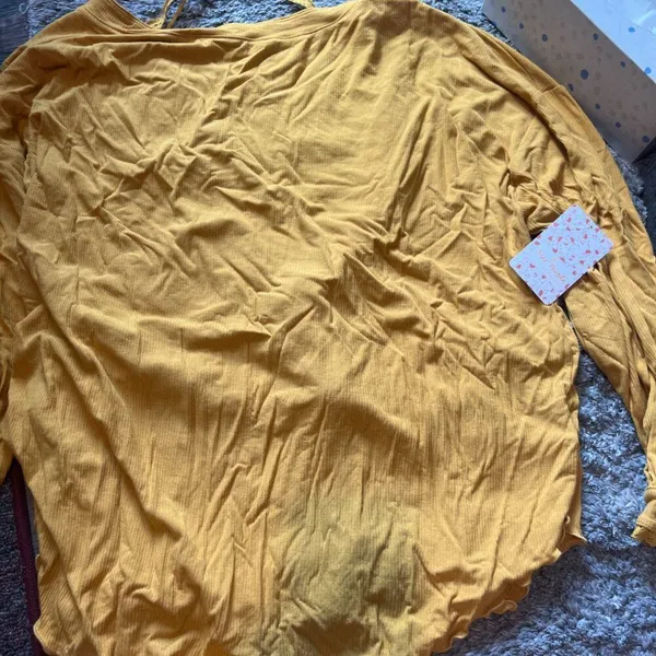 NWT Free People shimmy shake untamed gold top size small - Image 11