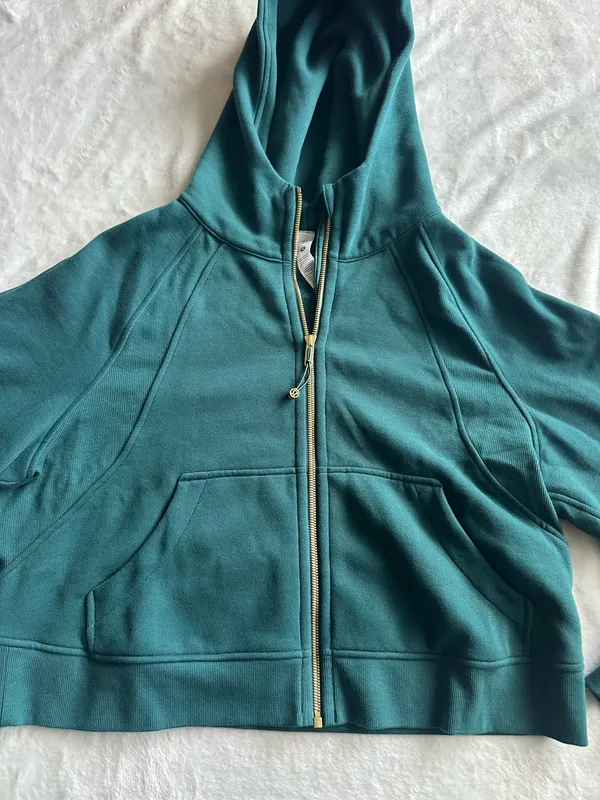Lululemon Scuba Oversized Full-Zip Hoodie Storm Teal / Gold - Image 5