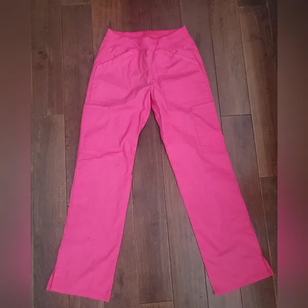 Authentic Cherokee Workwear Women’s Fuchsia Cargo Scrub Pants - Comfortable Straight Leg Size Xs Fits Reg Sm - Image 3