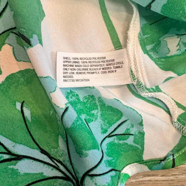 Diane Von Furstenberg DVF for Target Green‎ Leaf Mini Satin Slip Dress Small S - Image 6