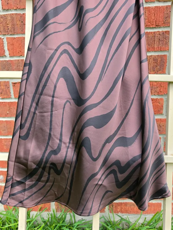 House of Harlow 1960 Brown Cut Out Front Strappy Midi Dress Size Small - Image 5
