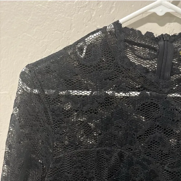 Stanzino Black Lace Long Sleeve Dress - Image 5