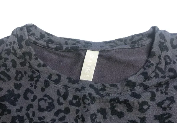 Athleta Pure Luxe Sweatshirt  Pullover Leopard Cheetah - Image 3
