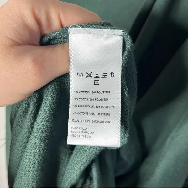 Free People Beach Forest Green Relaxed Oversized Wrap Hooded Sweater Hoodie - Image 9