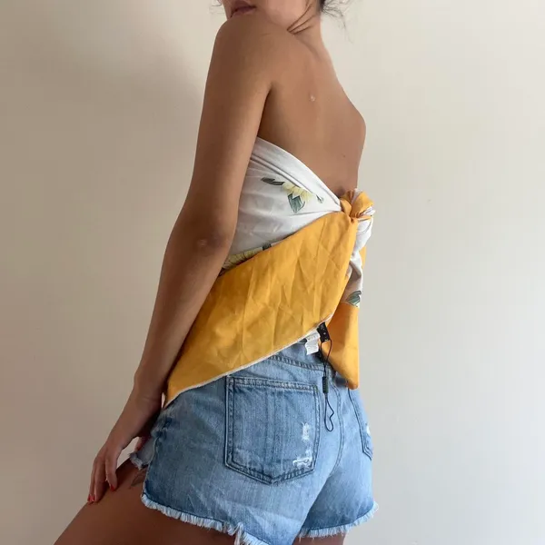 Zaful Sunflower Yellow Circle Scarf - Image 2
