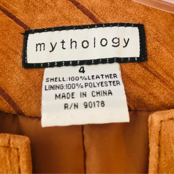 Mythology Genuine Leather Jacket Sienna Lace-Up Details Size 4 NWT - Image 10