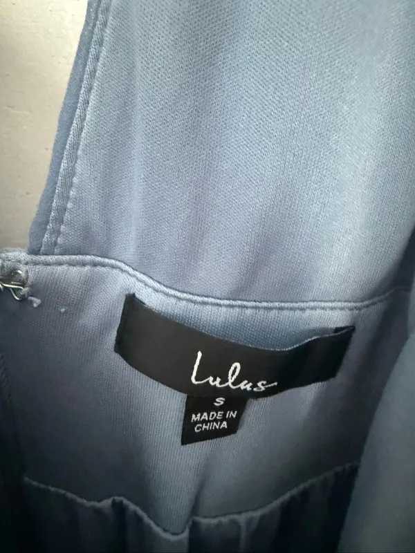Lulu’s Women’s Small Blue Divine Muse Wide Leg Jumpsuit - Image 3