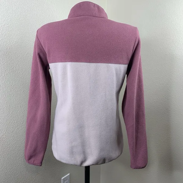 Columbia Benton Springs Half Snap Button Pullover Sweatshirt Sz S Pink *flaws - Image 5