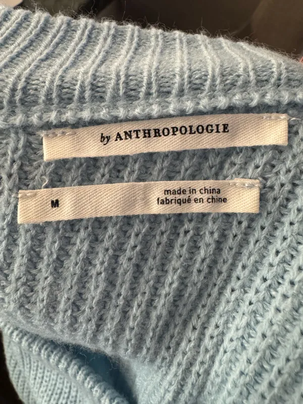 Anthropologie Sky Striped Sweater Size‎ Medium - Image 7