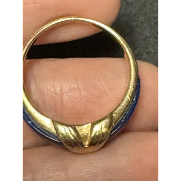 Vintage‎ Avon Lapis Blue Relfections Ring Size 8.75 Gold - Image 8