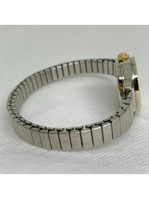 vintage Quartex quartz women watch 22mm two tone stretch band size 5.7” running - Image 5