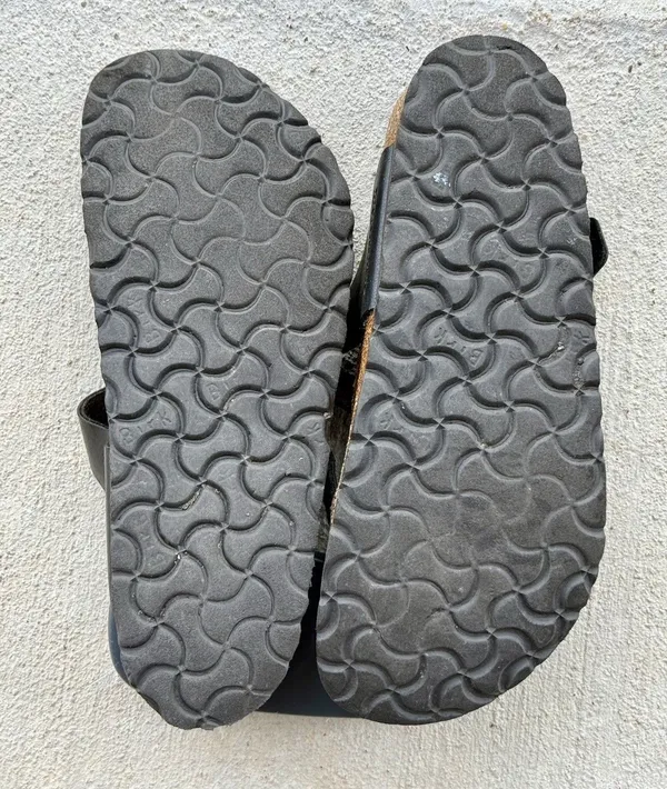 Birkenstock Ramses Black Leather Thong Sandals Sz 38 Flip Flop Gizeh Style - Image 11