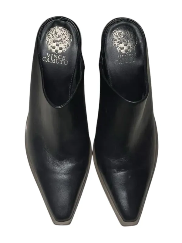 Vince Camuto 𖤐 Weeren Heel Mule Boot Bootie 𖤐 Black Leather 𖤐 8.5M 𖤐 Worn Once - Image 11