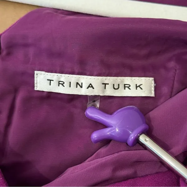 Trina Turk Faux Wrap Sleeveless V-neck Knee Length Party Cocktail Dress‎ Sz 6 - Image 8