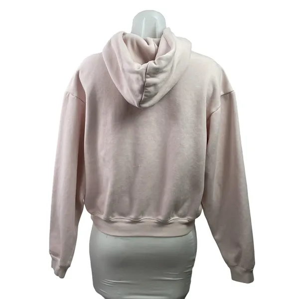 Skims Women's Pink Fleece Hoodie Hoaded Full Zip Long Sleeve Sweatshirt Top S - Image 3