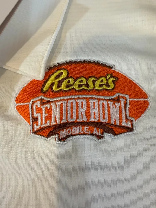 Nike Reese Senior Bowl White Polo Size L - Image 2