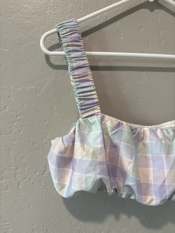 Storia Pastel Purple/Green/Yellow Crop Top - Image 4