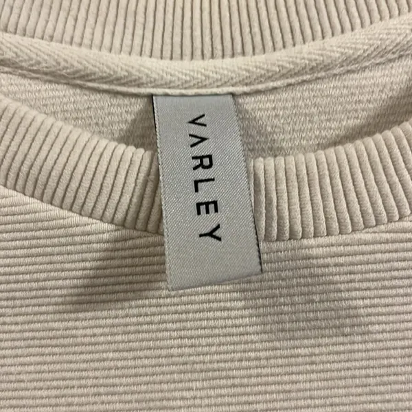 Varley‎ Mae Boyfriend Oversized Sweat Pullover in Egret Small - Image 8