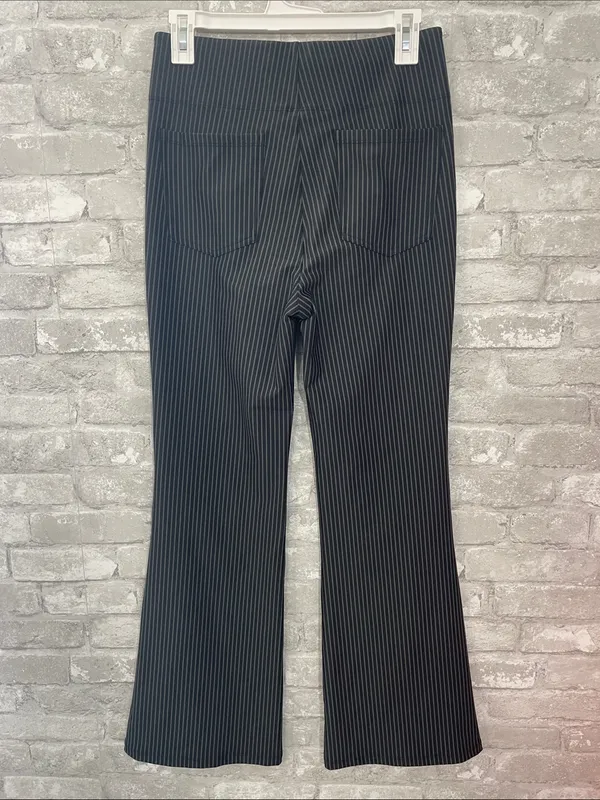 HALARA Grey Pinstripe Flare Pants - Image 3