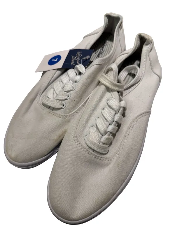 Universal Threads Women’s White Canvas Low-Profile Sneakers - Image 3